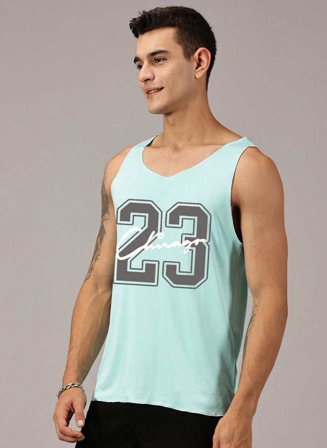 RODZEN Reverse Pack of 2 Printed Round Neck Sleeveless Tank Vests for Men - Image 2